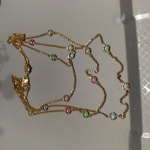 Vintage Goldette NY Three Straind Necklace
